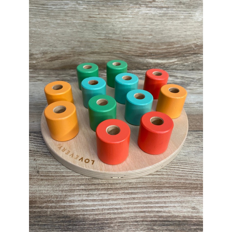 Lovevery Wooden Stacking Pegboard  16-18 Months