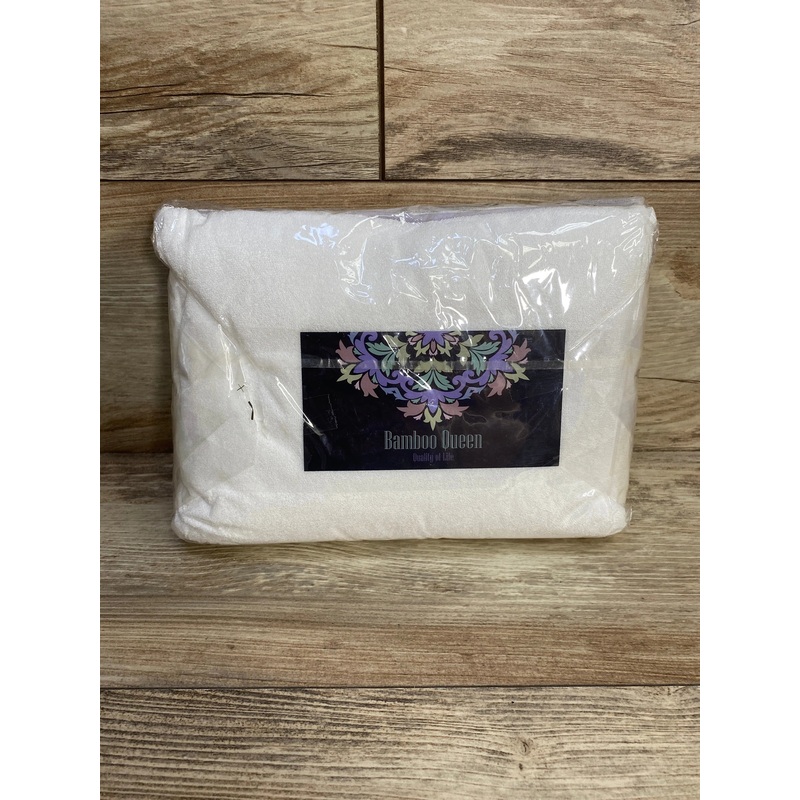 NEW Bamboo Queen 2pk Hooded Towels, White/Grey