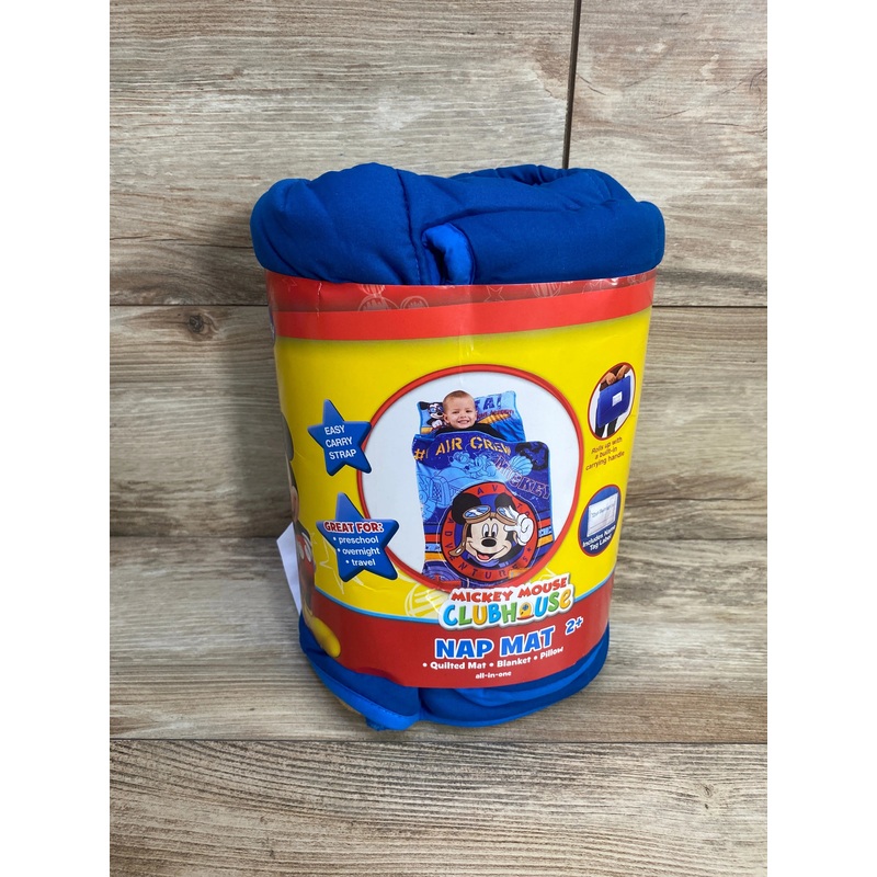 NEW Disney Mickey Mouse Flight Academy Nap Mat in Blue and Red