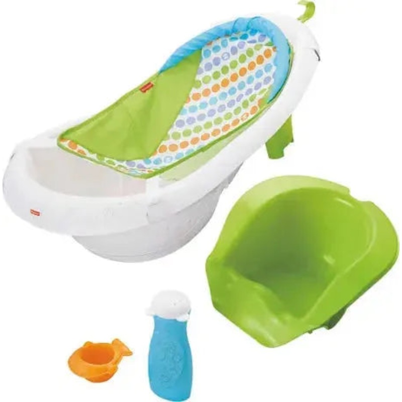 NEW Fisher-Price 4-In-1 Sling N Seat Tub, Green