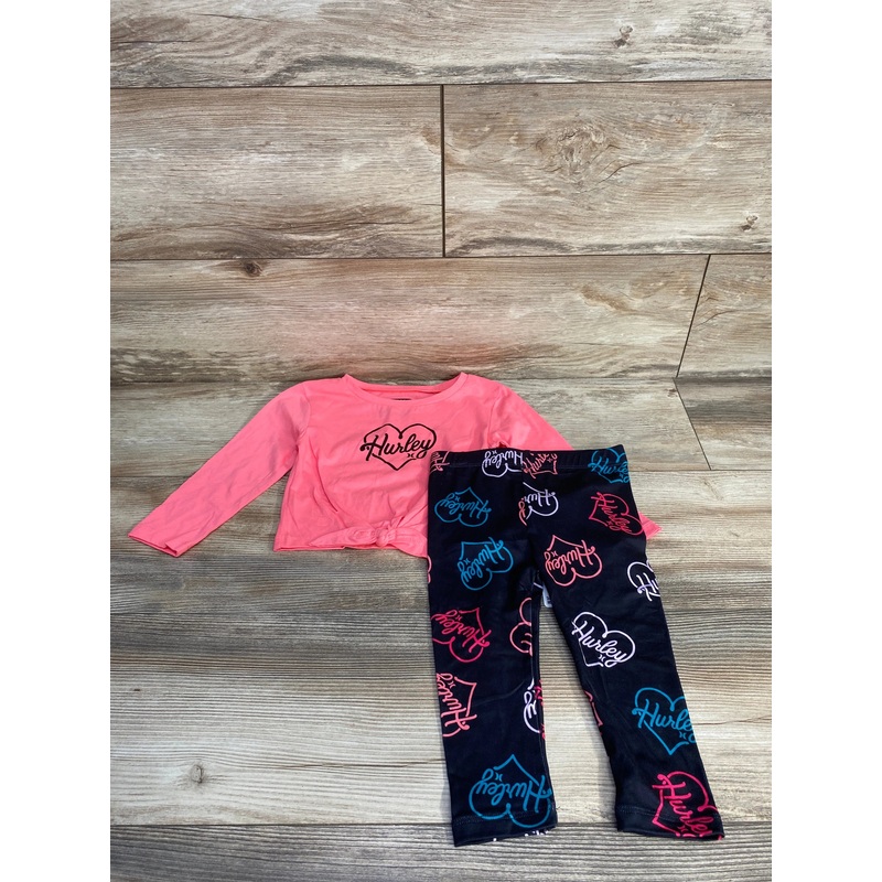 NEW Hurley 2pc Shirt & Leggings Pink sz 24m Pink 24m