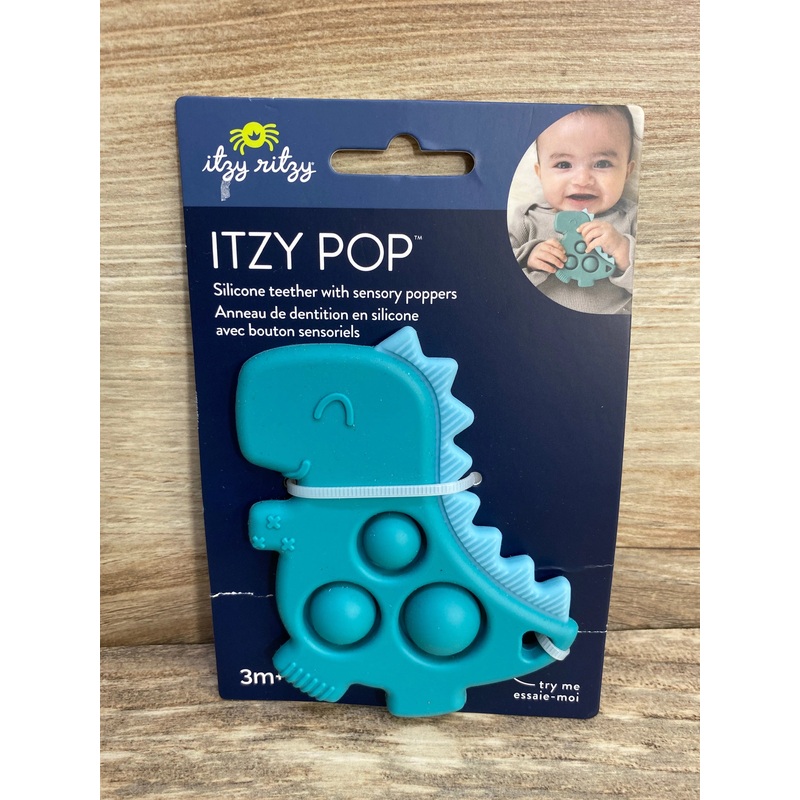 NEW Itzy Ritzy Pop Teethers, Dino Teal
