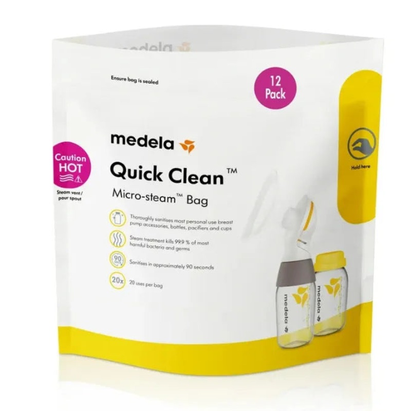 NEW Medela Quick Clean Micro-Steam Bags 12ct
