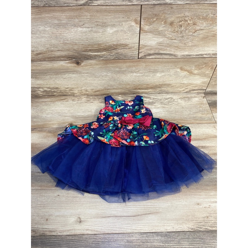 NEW Nannette Baby Floral Dress Navy sz 12m Navy 12m