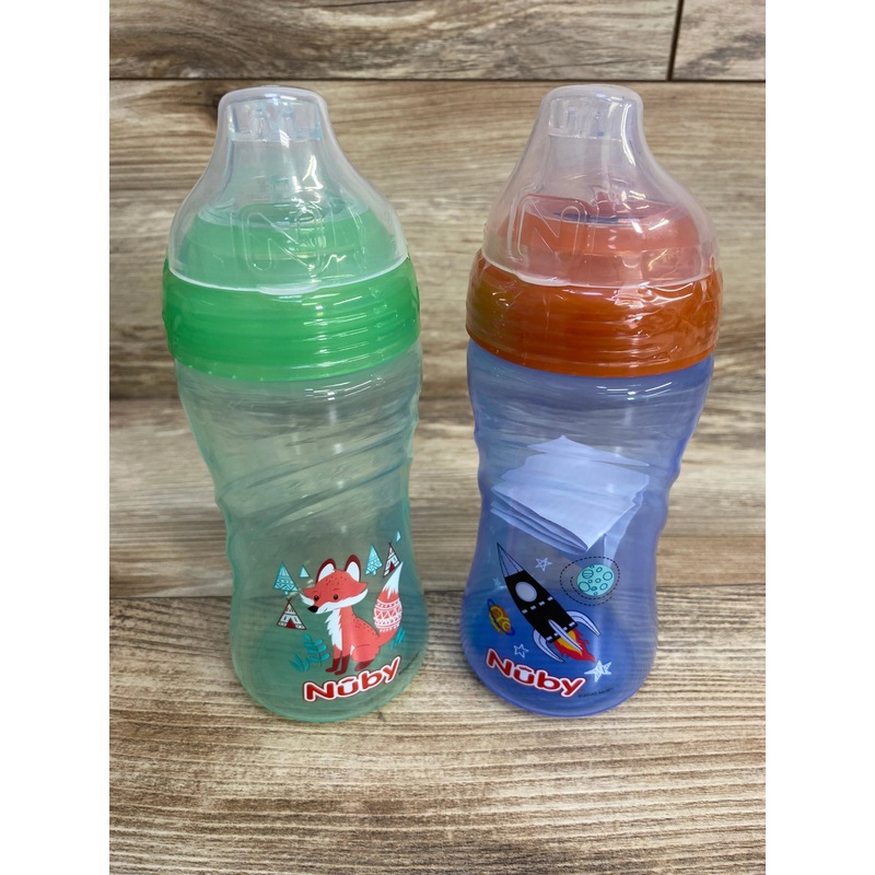 NEW Nuby 2pk No Spill Sports Cups 12oz