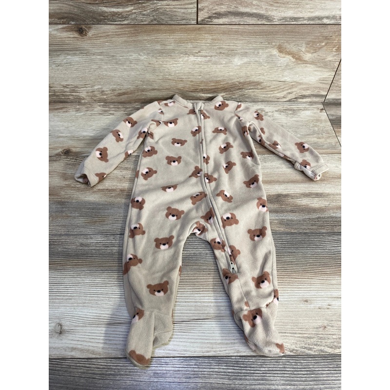 Old Navy Bear Print Blanket Sleeper Brown sz 6-9m Brown 6m
