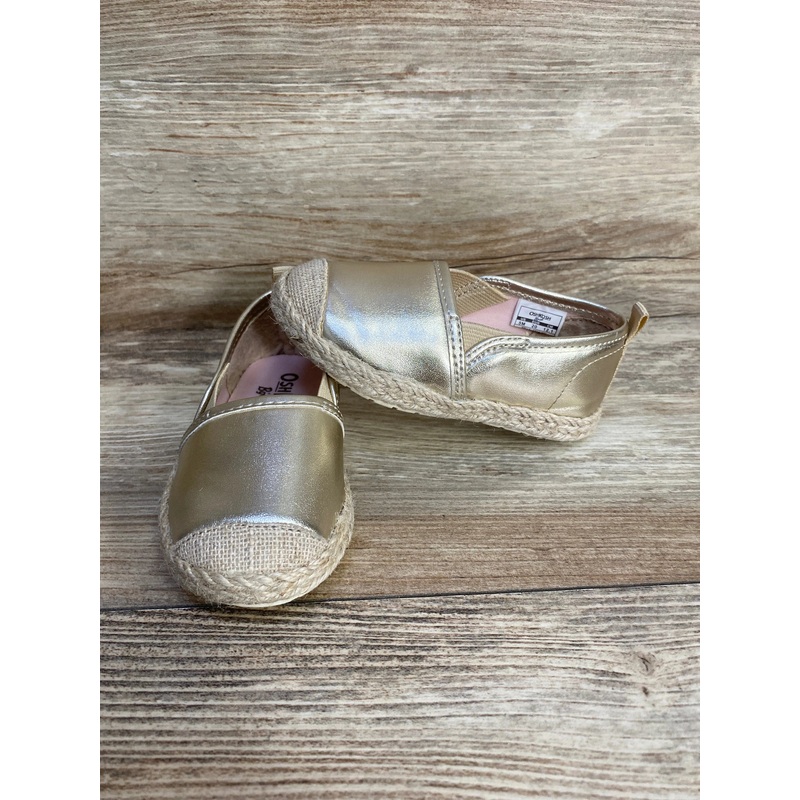 OshKosh Belle Espadrille Casual Shoes Gold sz 5c