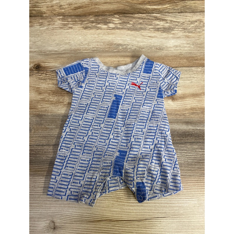 Puma Logo Shortie Romper Grey sz 0-3m Grey Newborn