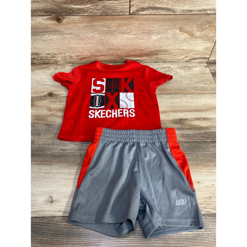 Skechers 2pc Shirt & Shorts Red sz 2T Red 2T
