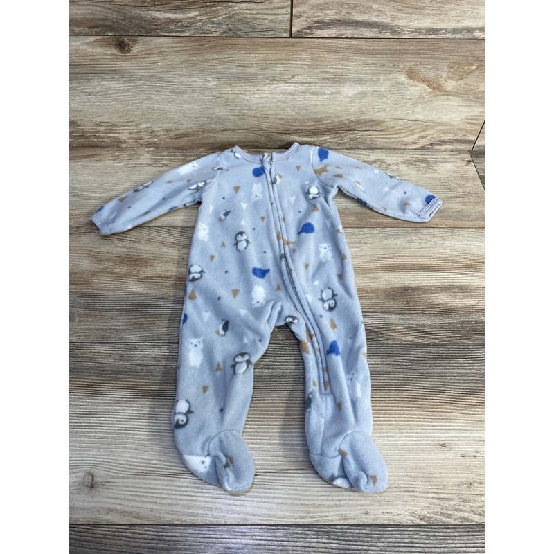 Sterling Baby Animal Print Blanket Sleeper Grey sz 6m Grey 6m