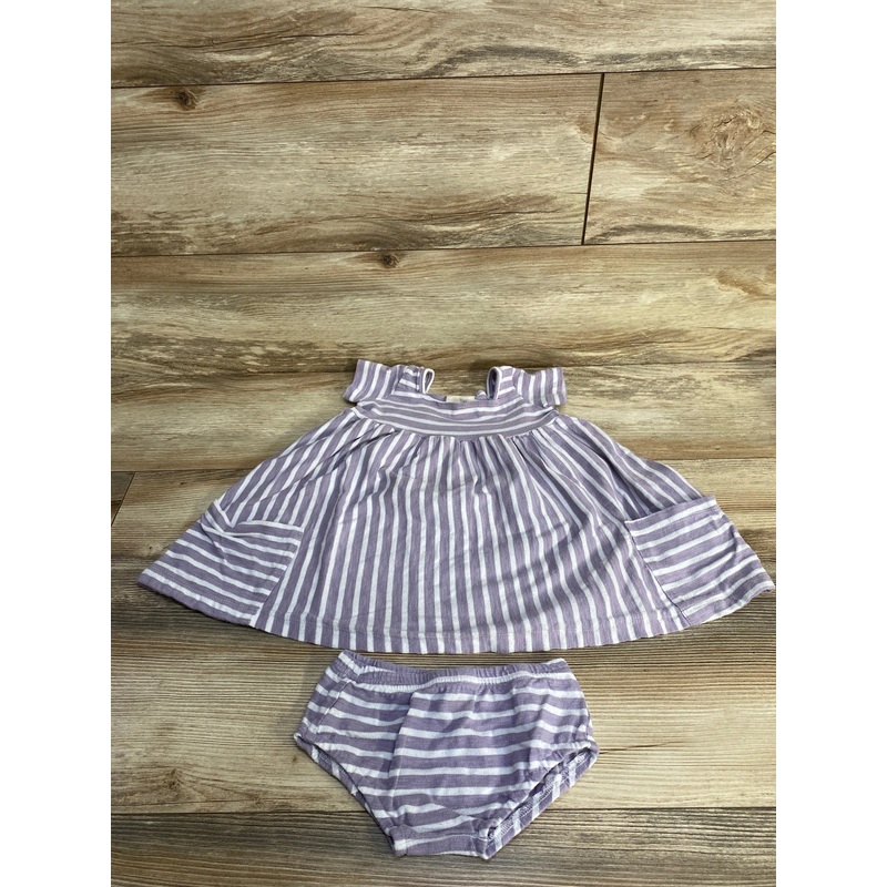 Vignette 2pc Striped Dress & Bloomers Purple sz 18-24m Purple 18m
