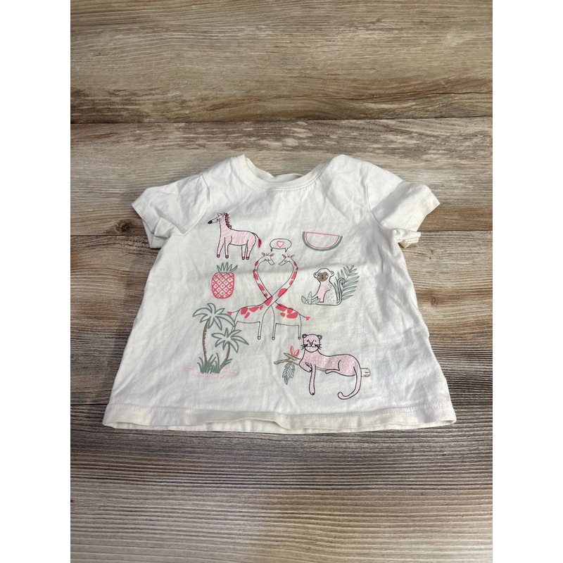 Baby Gap Animal Print Shirt White sz 18-24m White 18m