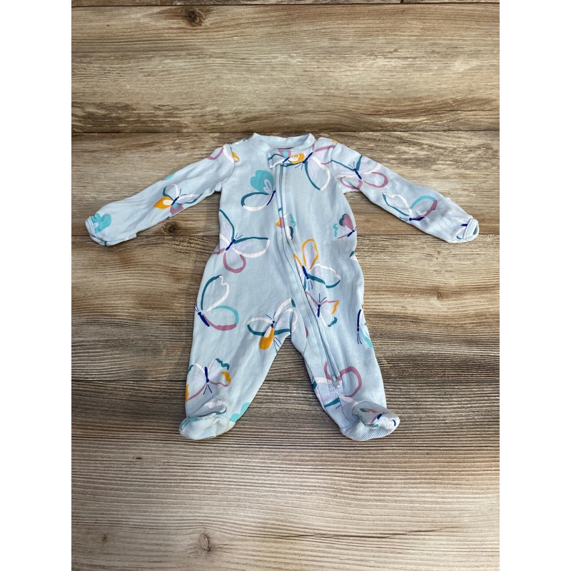 Carter’s Butterfly Print Sleeper Blue sz Newborn Blue Newborn