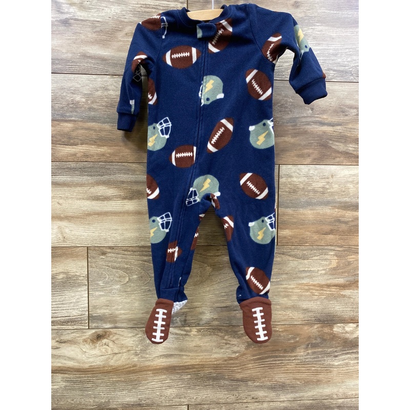 Carter’s Football Blanket Sleeper Navy sz 12m Navy 12m