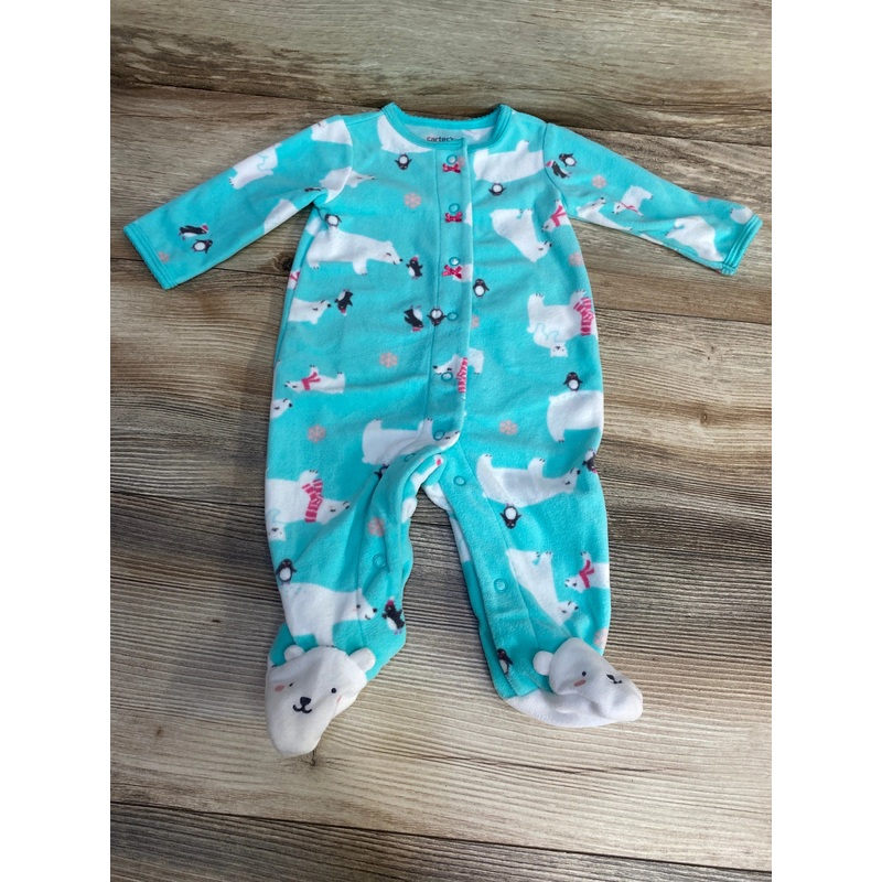 Carter’s Polar Bear Blanket Sleeper sz 3m Blue 3m