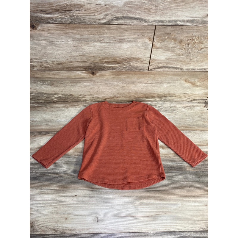 Cat & Jack Long Sleeve Pocket Shirt Orange sz 4T Orange 4T