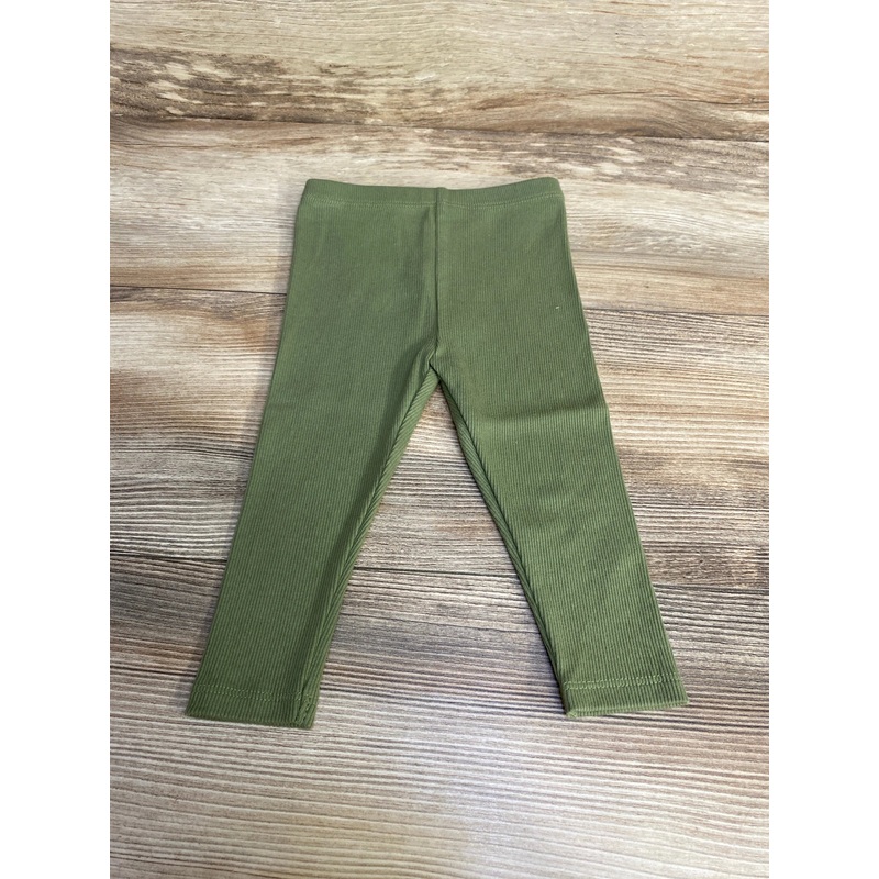 Cat & Jack Ribbed Leggings Green sz 6-9m Green 6m
