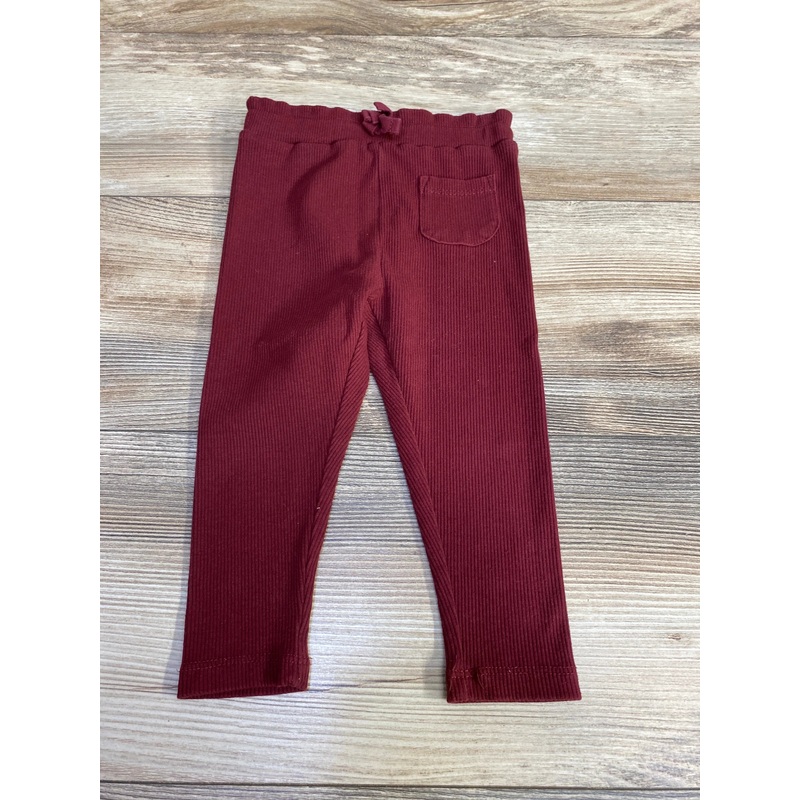 Chelsea & Violet Ribbed Leggings Burgundy sz 18m Red 18m