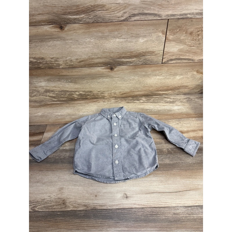 Children’s Place Button Down Shirt Grey sz 18-24m Grey 18m