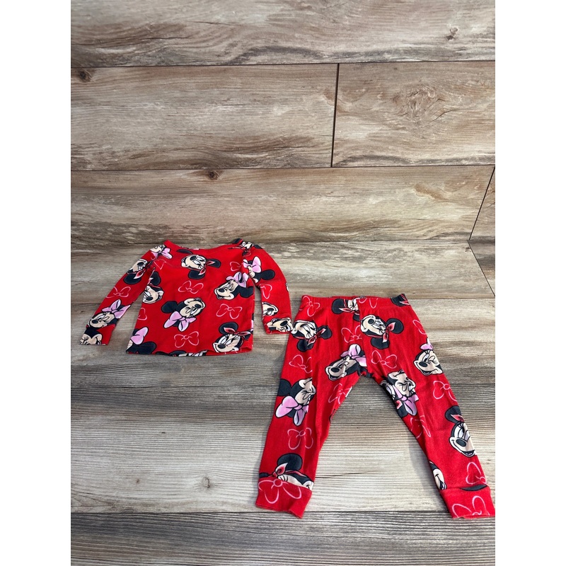 Disney Junior Minnie Mouse 2pc Pajama Set Red sz 2T Red 2T