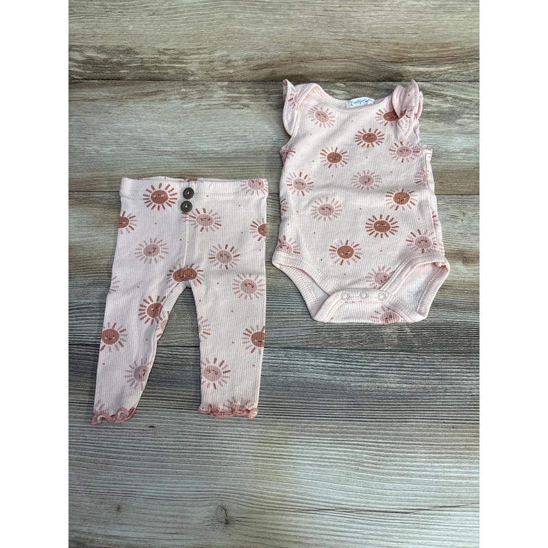 Emily and Oliver 2pc Sunshine Bodysuit & Pants Pink sz 0-3m Pink Newborn