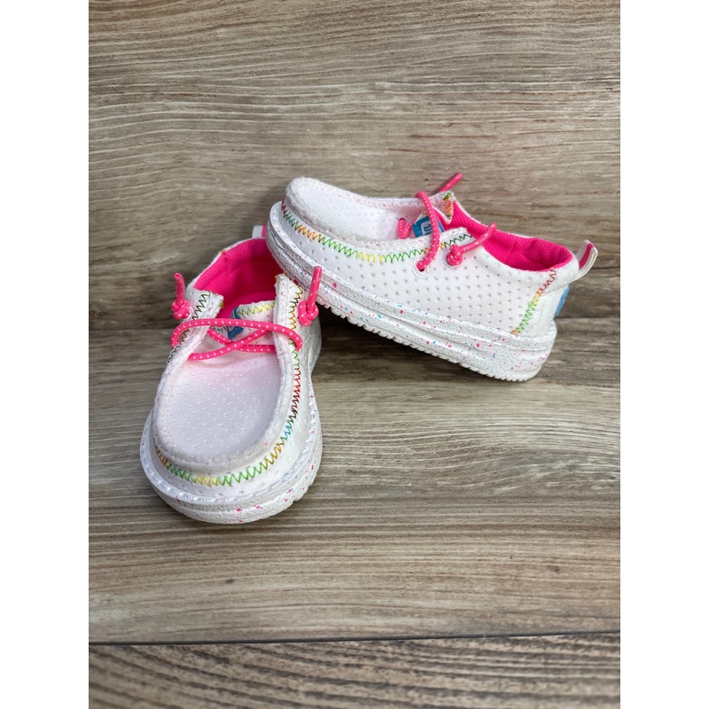 Hey Dude Kids Wendy Perf Neoprene White Shoes sz 5c