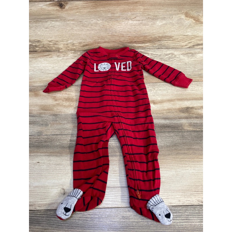 Just One You Striped Sleeper Red sz 9m Red 9m