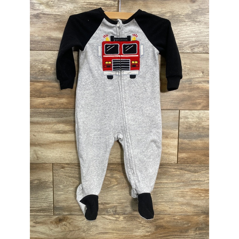 Kids Headquarters Firetruck Blanket Sleeper Black /Grey sz 12m Black 12m
