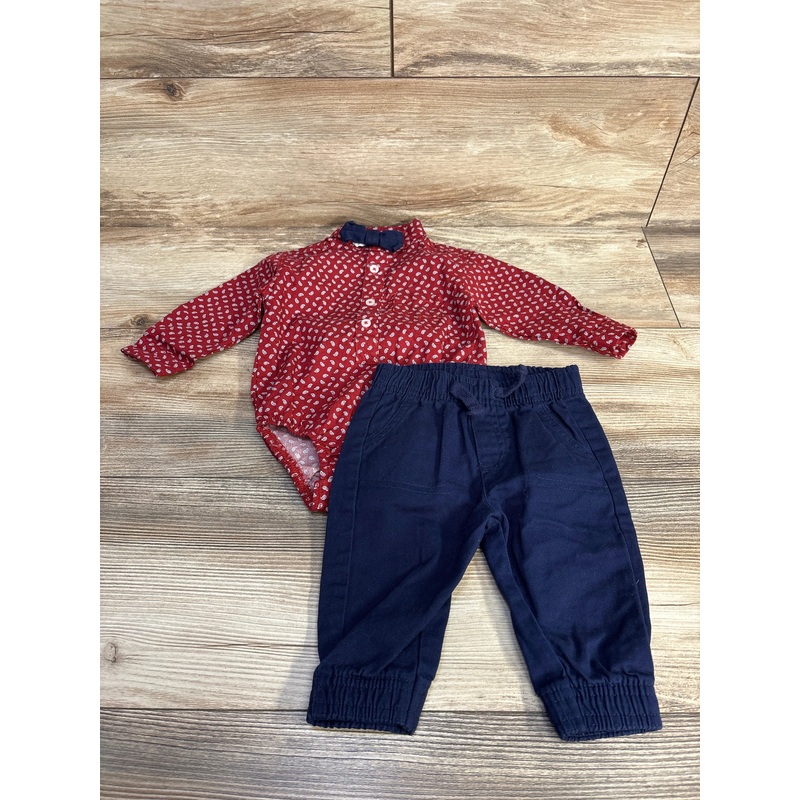 Mick Mack 2pc Bodysuit & Pants Red sz 3-6m Red 3m