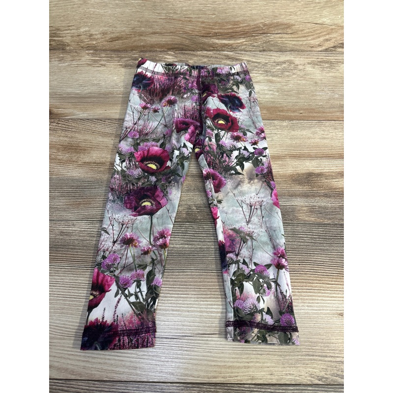Molo Floral Stefanie Leggings sz 2T Grey 2T