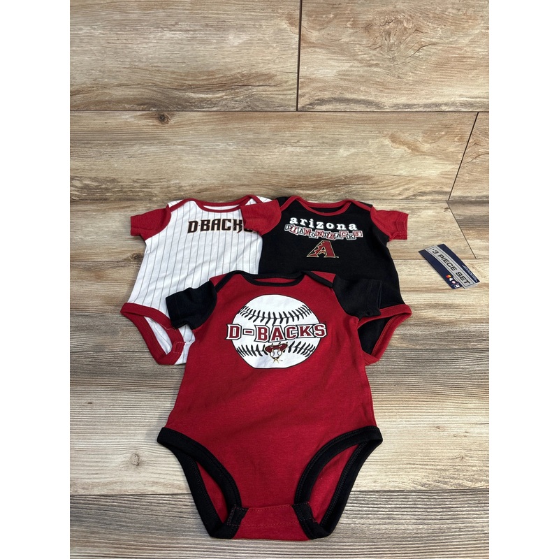 NEW Genuine Merchandise 3pk Arizona Diamondbacks Bodysuits Red sz 6-9m Red 6m