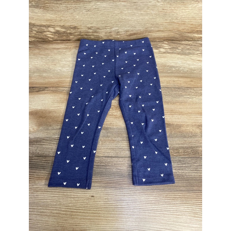 Pekkle Heart Print Leggings Blue sz 18m Blue 18m