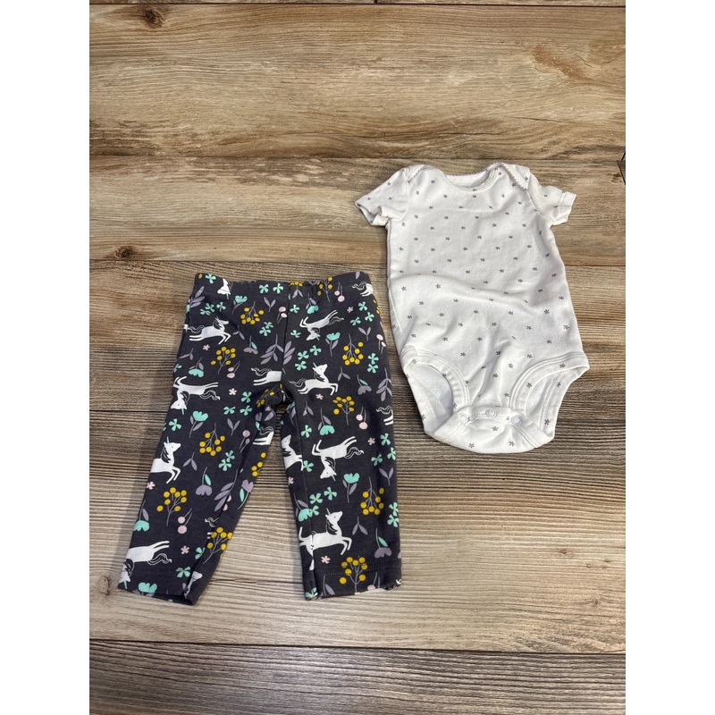 Simple Joys 2pc Bodysuit & Leggings White sz 3-6m White 3m