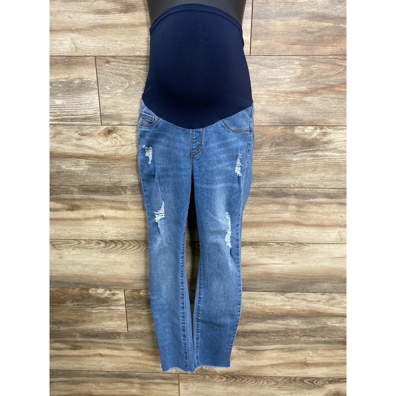 SONG Maternity Full Panel Jeans Blue sz Small Blue Maternity Small