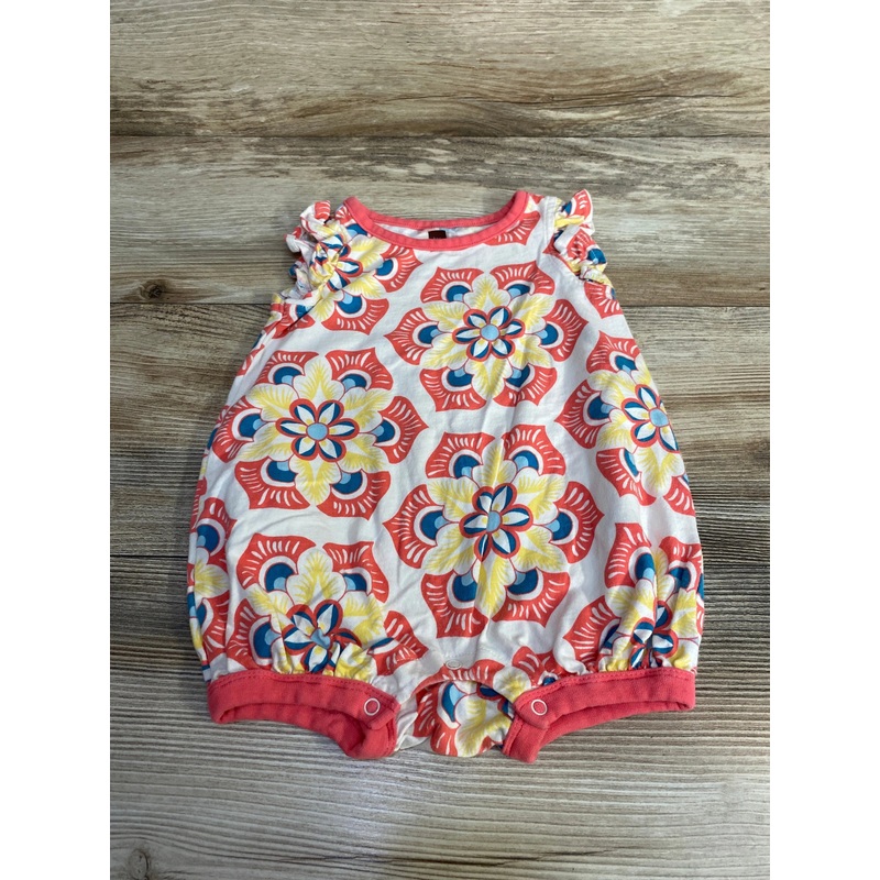 TEA Floral Romper White/Pink sz 6-12m White 6m