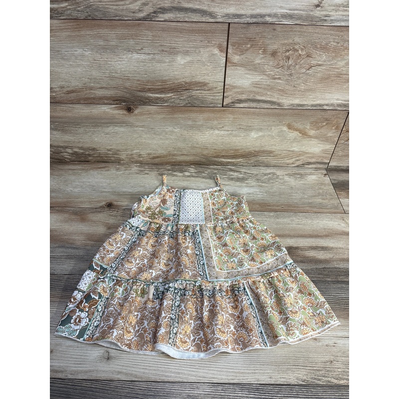 Tullabee Floral Tiered Dress Beige sz 2T Beige 2T