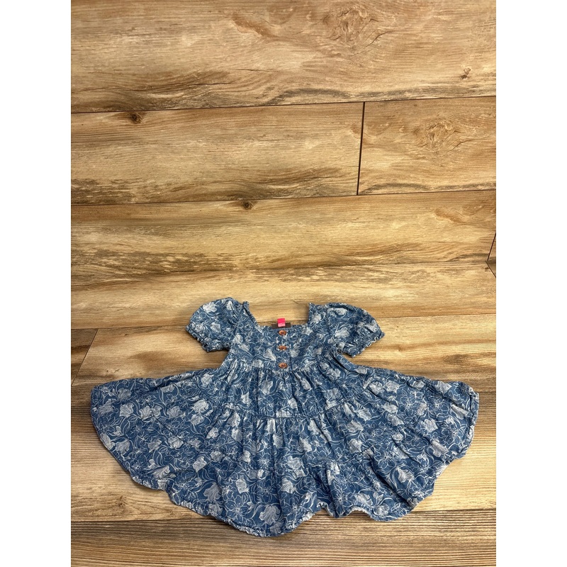 Vince Camuto Floral Chambray Dress Blue sz 2T Blue 2T
