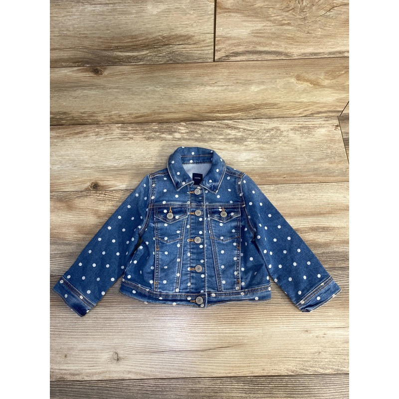 Baby Gap Polka Dot Denim Jacket Blue sz 2T Blue 2T