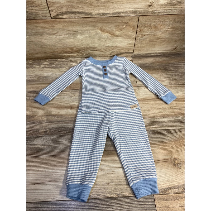 Bear Paw 2pc Striped Pajama Set Blue sz 12m Blue 12m