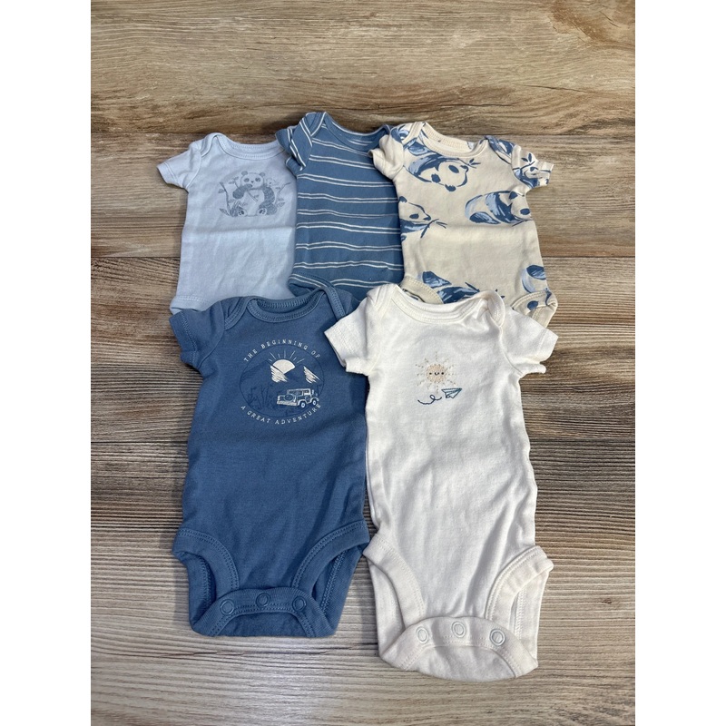 Carter’s 5pk Short Sleeve Bodysuits sz Preemie Multicolor Preemie