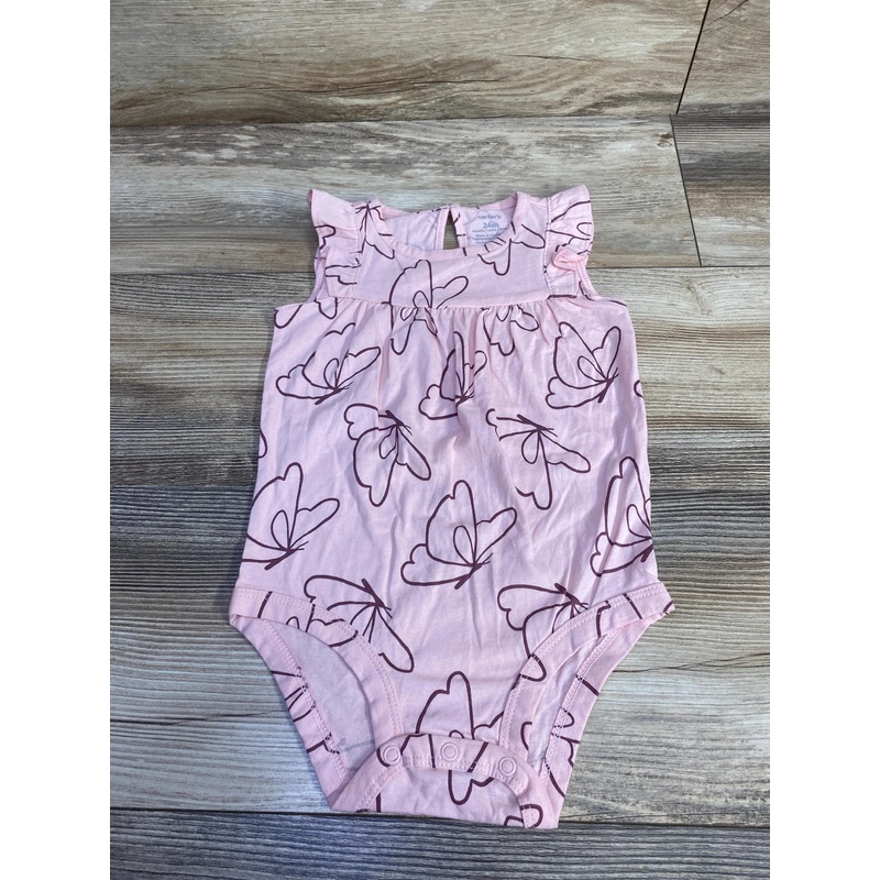 Carter’s Butterfly Print Bodysuit Pink sz 24m Pink 24m