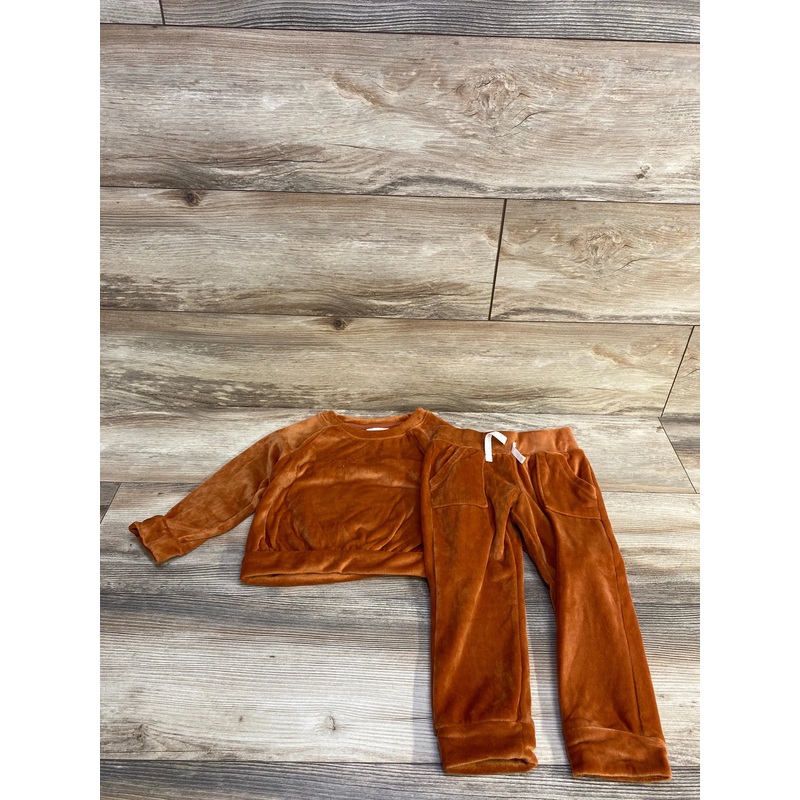 Cat & Jack 2pc Velour Sweatshirt & Joggers Brown sz 3T Brown 3T