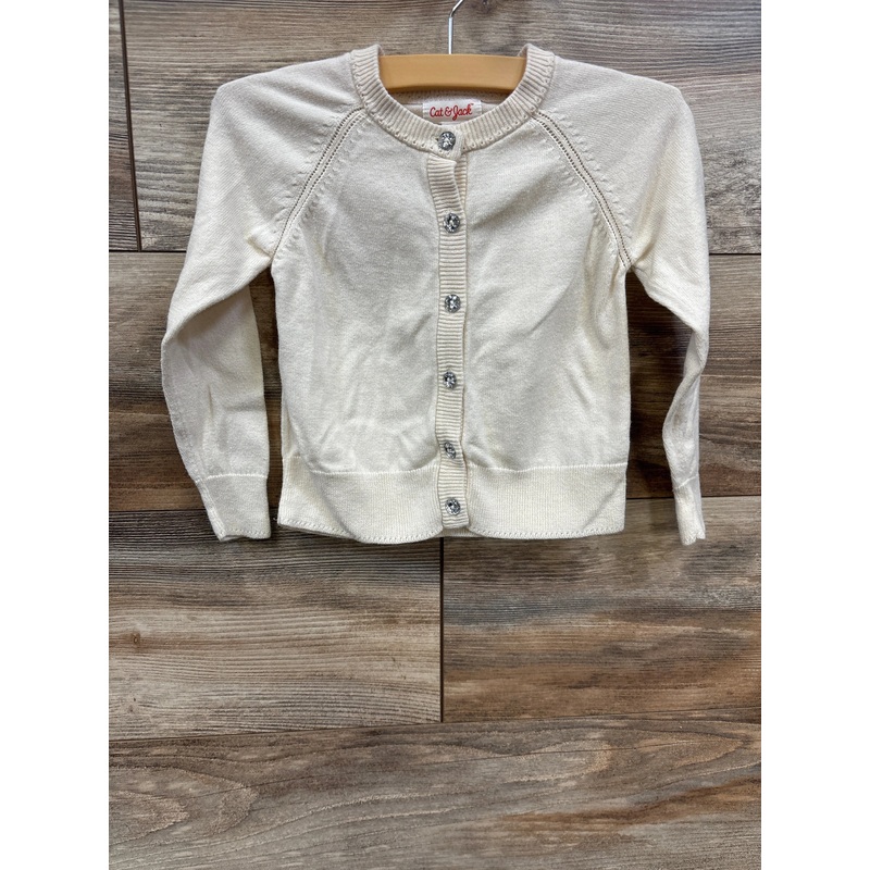 Cat & Jack Cardigan Cream sz 3T Cream 3T