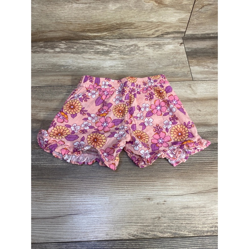 Cat & Jack Floral Ruffled Shorts Pink sz 4T Pink 4T