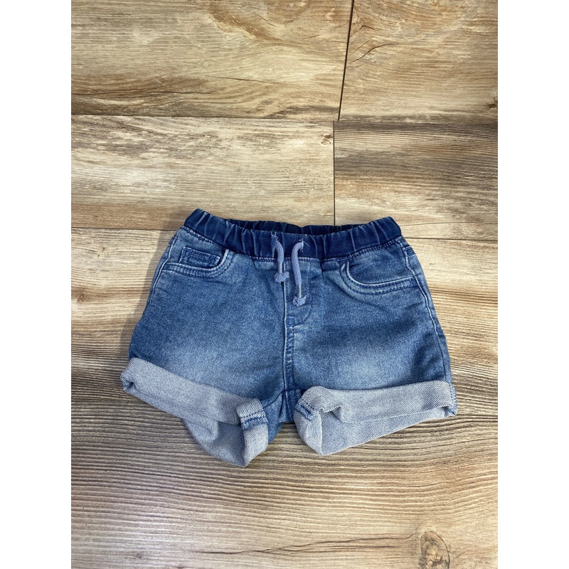 Cat & Jack Rolled Hem Drawstring Denim Shorts Blue sz 3T Blue 3T