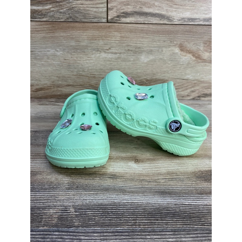 Crocs Classic Baya Lined Clogs Green sz 8c