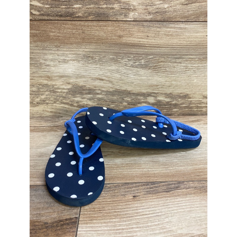 Flip Flops Navy/White Dots sz 11-12c