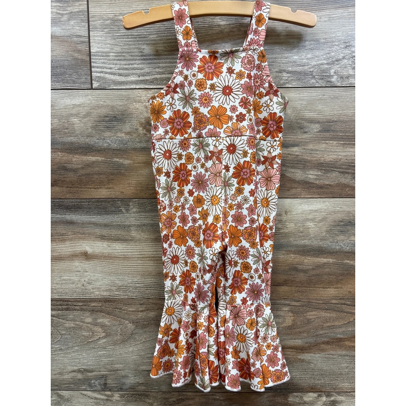 Floral Overalls White sz 9-12m White 9m