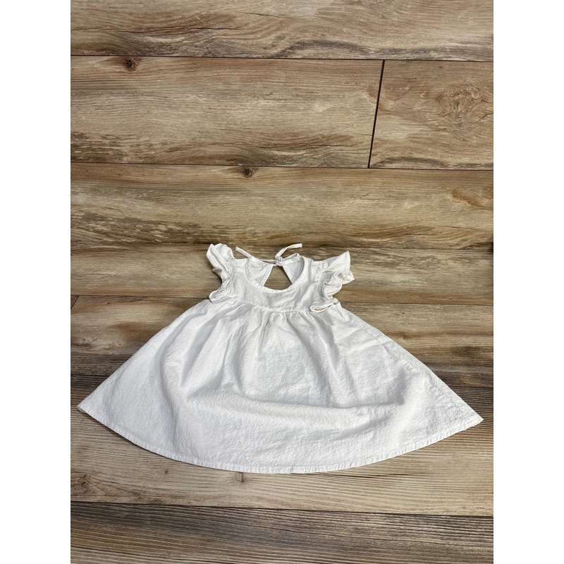 Flutter Sleeve Dress White sz 12-18m White 12m