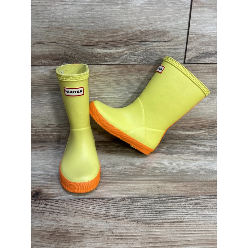 Hunter First Classic Rain Boots Yellow sz 8c